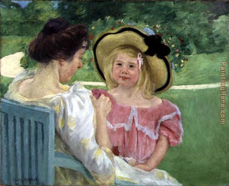 In the Garden, 1904 painting - Mary Cassatt In the Garden, 1904 art painting